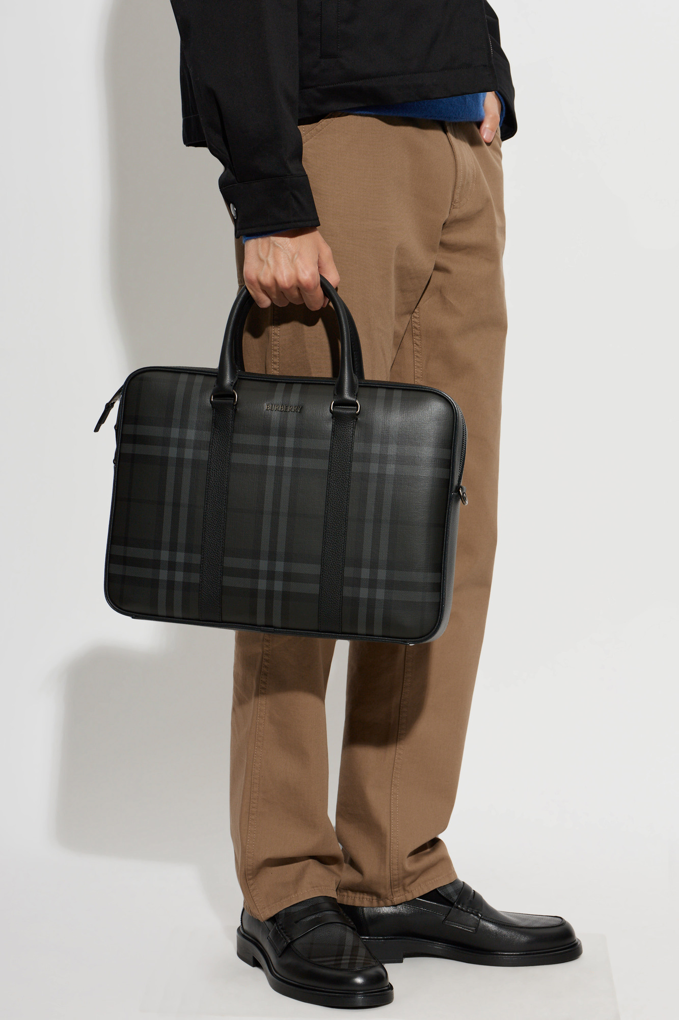 Burberry City Check Briefcase by Burberry | Men's | Vitkac